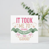 Invitation Citation drôle de 70 ans citation vintage (Debout devant)