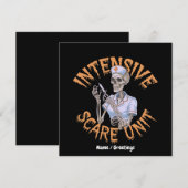 Invitation Citation drôle d'infirmière Halloween Intensive Sc (Devant / Derrière)