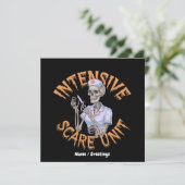 Invitation Citation drôle d'infirmière Halloween Intensive Sc (Debout devant)