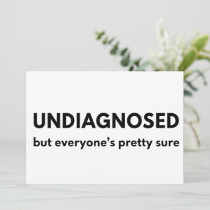 Invitation Citation drôle sur l'autisme non diagnostiqué Touc