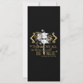Invitation Citation du hameau "self be true" (version Gold) (Dos)