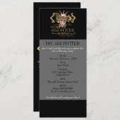 Invitation Citation du rêve de la nuit de minuit (version Gol (Devant / Derrière)