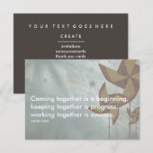 Invitation citation du succès de henry ford (Devant / Derrière)