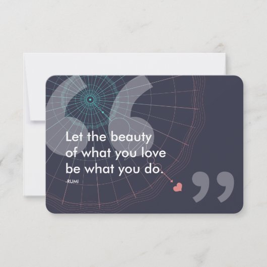 Invitation citation du succès de rumi (Devant)