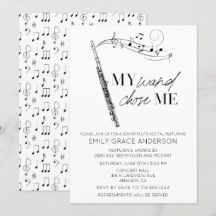 Invitation Citation Ma Baguette M'a Choisi Notes De Musique F