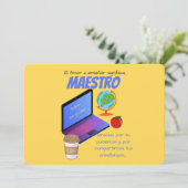 Invitation Citation maestro pour enseignant (Debout devant)