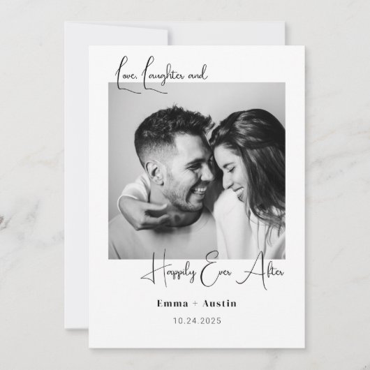 Invitation Citation Photo Polaroid Enregistrer La Date (Devant)