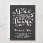 Invitation Citation Russe Faux Chalkboard Thanksgiving Party (Devant)