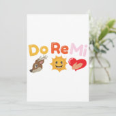 Invitation Citations amusantes Do Re Mi Song Music - Idée cad (Debout devant)