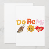 Invitation Citations amusantes Do Re Mi Song Music - Idée cad (Devant / Derrière)