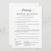 Invitation Citations de films de chien célèbre Match Jeu (Devant / Derrière)