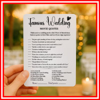 Citations de films de mariage célèbres Jeux de fêt
