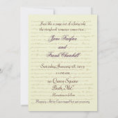 Invitation Citations de Jane Austen sur la célébration du mar (Dos)