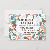 Invitation Citations de pain de Robert Browning (Devant)