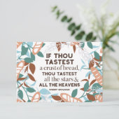 Invitation Citations de pain de Robert Browning (Debout devant)