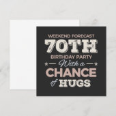 Invitation Citations drôles pour un 70e anniversaire (Devant / Derrière)