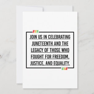 Invitation Citations du 11° siècle, Liberté des Africains-Amé