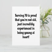 Invitation Citations pour un 70e anniversaire (Debout devant)