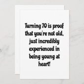 Invitation Citations pour un 70e anniversaire (Devant / Derrière)