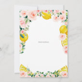 Invitation Citron 1er anniversaire, Citrus Party Girl 1er ann (Dos)