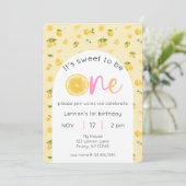 Invitation Citron 1er anniversaire Photo (Debout devant)