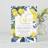 Invitation Citron | Agrumes | Baby shower botanique (Debout devant)