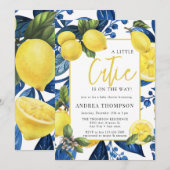 Invitation Citron | Agrumes | Baby shower botanique (Devant / Derrière)