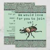 Invitation Citron arc-en-ciel (Devant / Derrière)