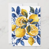 Invitation Citron | Baby shower d'été (Dos)