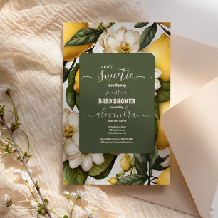 Invitation Citron Baby shower soleil Citronnelle été Citrus