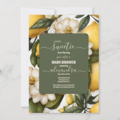 Invitation Citron Baby shower soleil Citronnelle été Citrus (Devant)