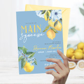 Invitation Citron Bleu A Trouvé Sa Fête des mariées De Squeez