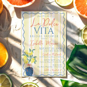 Invitation Citron bleu italien La Dolce Vita Fête des mariées