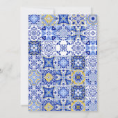 Invitation Citron bleu italien Mariage méditerranéen moderne (Dos)