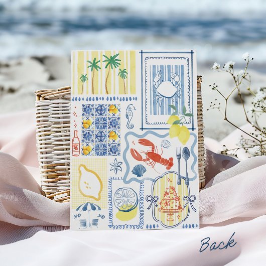 Invitation Citron bleu italien qui est plus Mariage à main