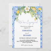 Invitation Citron Bleu Méditerranée Italie (Devant)