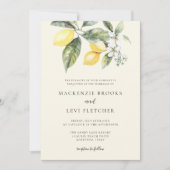 Invitation Citron carrelage méditerranéen Beurre Jaune Mariag (Devant)