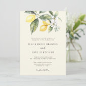 Invitation Citron carrelage méditerranéen Beurre Jaune Mariag (Debout devant)