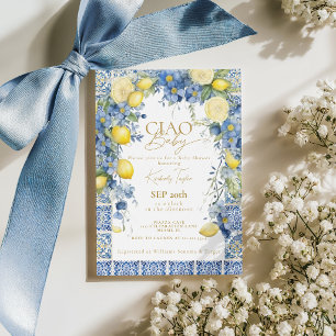 Invitation Citron Ciao Baby Baby-Shower Italien