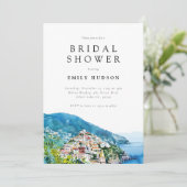 Invitation Citron Citrus Amalfi Coast Fête des mariées (Debout devant)