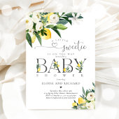 Invitation Citron Citrus Baby shower botanique méditerranéen