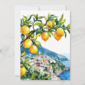 Invitation Citron Citrus Côte Amalfi Mariage italien (Dos)
