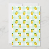 Invitation Citron Citrus Été Anniversaire (Dos)