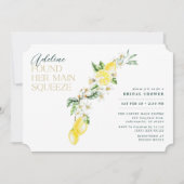 Invitation Citron Citrus Fête des mariées principale (Devant)