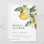 Invitation Citron Citrus Fête des mariées principale (Devant)