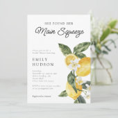 Invitation Citron Citrus Fête des mariées principale (Debout devant)