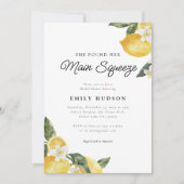 Invitation Citron Citrus Fête des mariées principale (Devant)