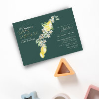 Citron Citrus Mama Baby shower vert Squeeze