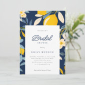 Invitation Citron Citrus Positano Fête des mariées (Debout devant)