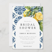 Invitation Citron Citrus Positano Fête des mariées italienne (Devant)